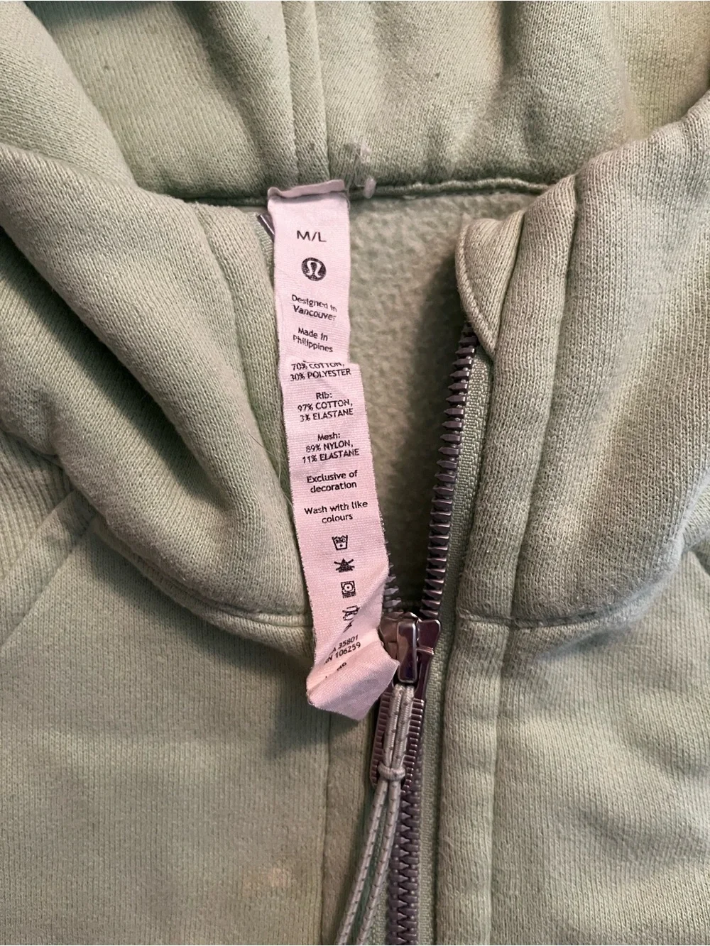 lululemon athletica Green Half-Zip Scuba Hoodie